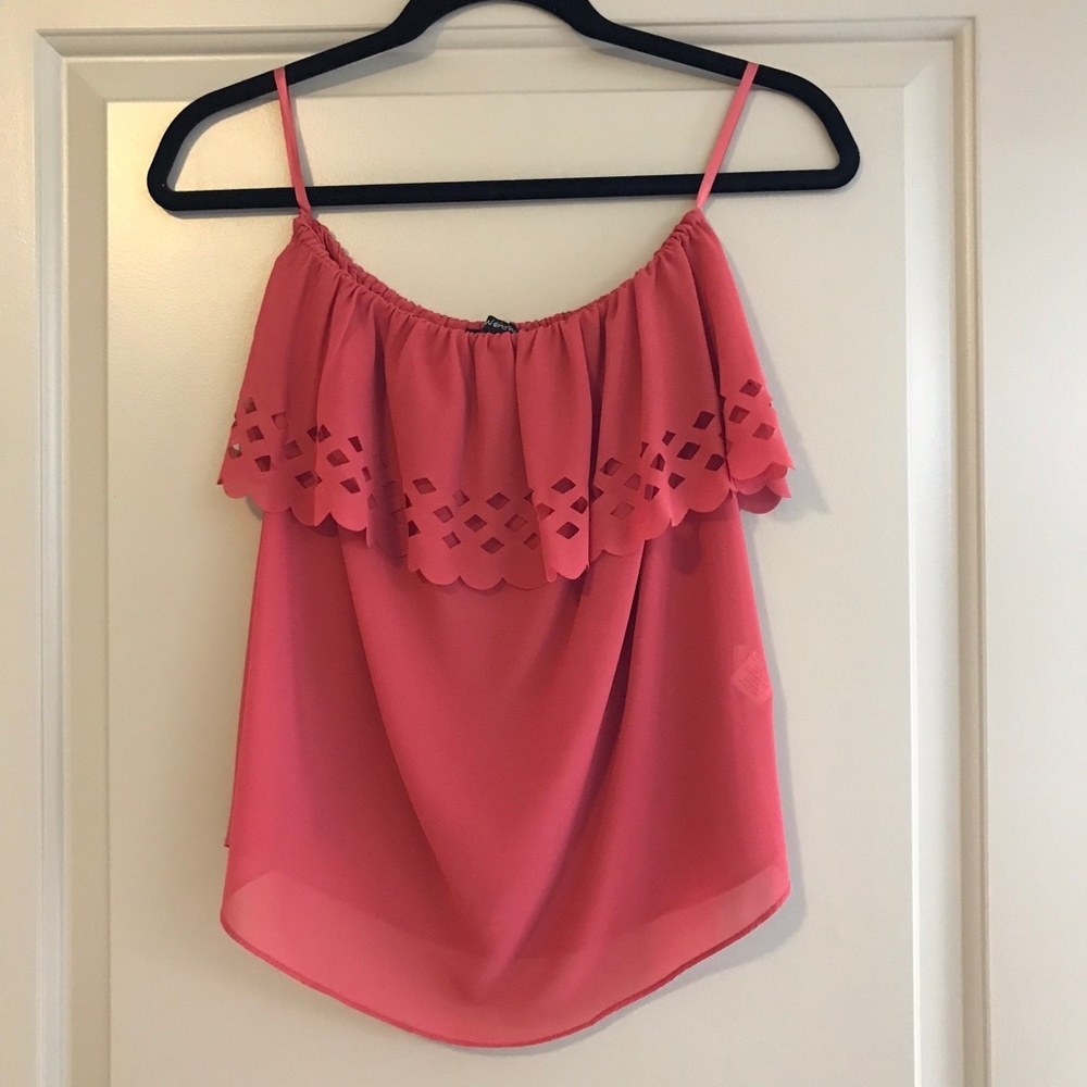 Red Strapless Top